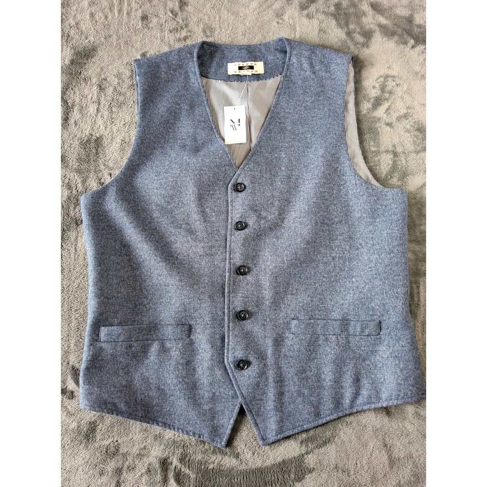 Joseph Abboud Heritage Mens Blue Heathered Vest Size M M14224801 6V19 20001 NWT